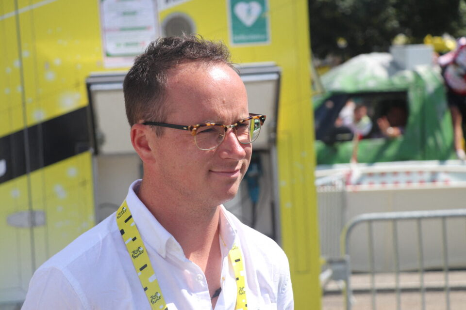Damien Martin, speaker du Tour de France